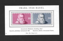 W31 Gedenkblock IMABA Basel ** 21.8.1948