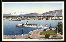 Genève, Quai des Eaux-Vives et Mont-Bla