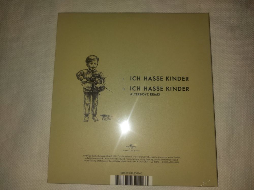TILL LINDEMANN ICH HASSE KINDER SINGLE CD * NEU * RAMMSTEIN (Neu und ...