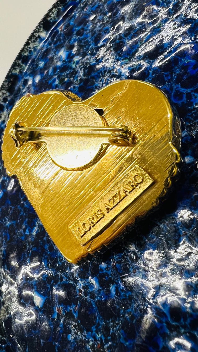 Spille & Fermagli: Loris Azzaro Broche plaque or RARETÉ – Nuovo (secondo la descrizione) da Nyon venduto da stylevintage79 2