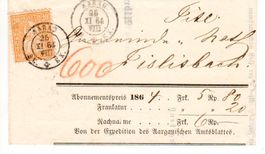 Brief, Aarau nach Fislisbach 1864