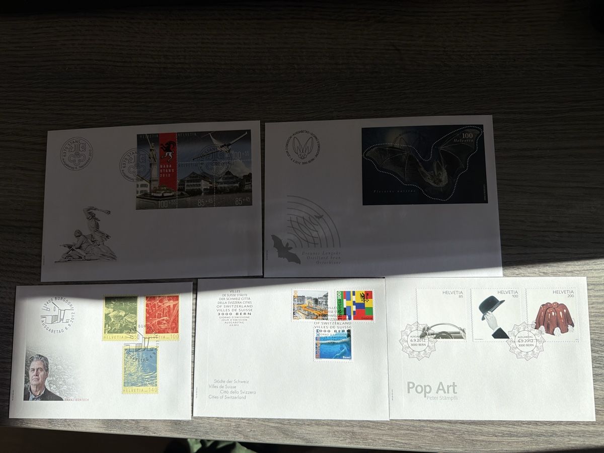 Tutti i francobolli: Briefmarken Ersttagsbriefe FDC 2012 Schweiz komplett! – Nuovo (secondo la descrizione) da Tafers venduto da Tschanz-Solutions 1
