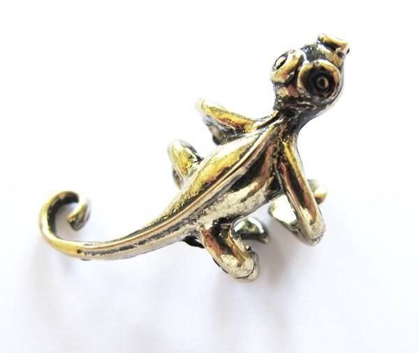 Orecchini pendenti & Orecchini a lobo: Ohrschmuck Ohrring Gecko, messingfarben – Nuovo (secondo la descrizione) da Schwanden GL venduto da UHRKNALL