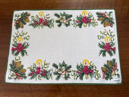 KREIER Tischset Weihnachtsmotiv Kerzen Tannenzweig