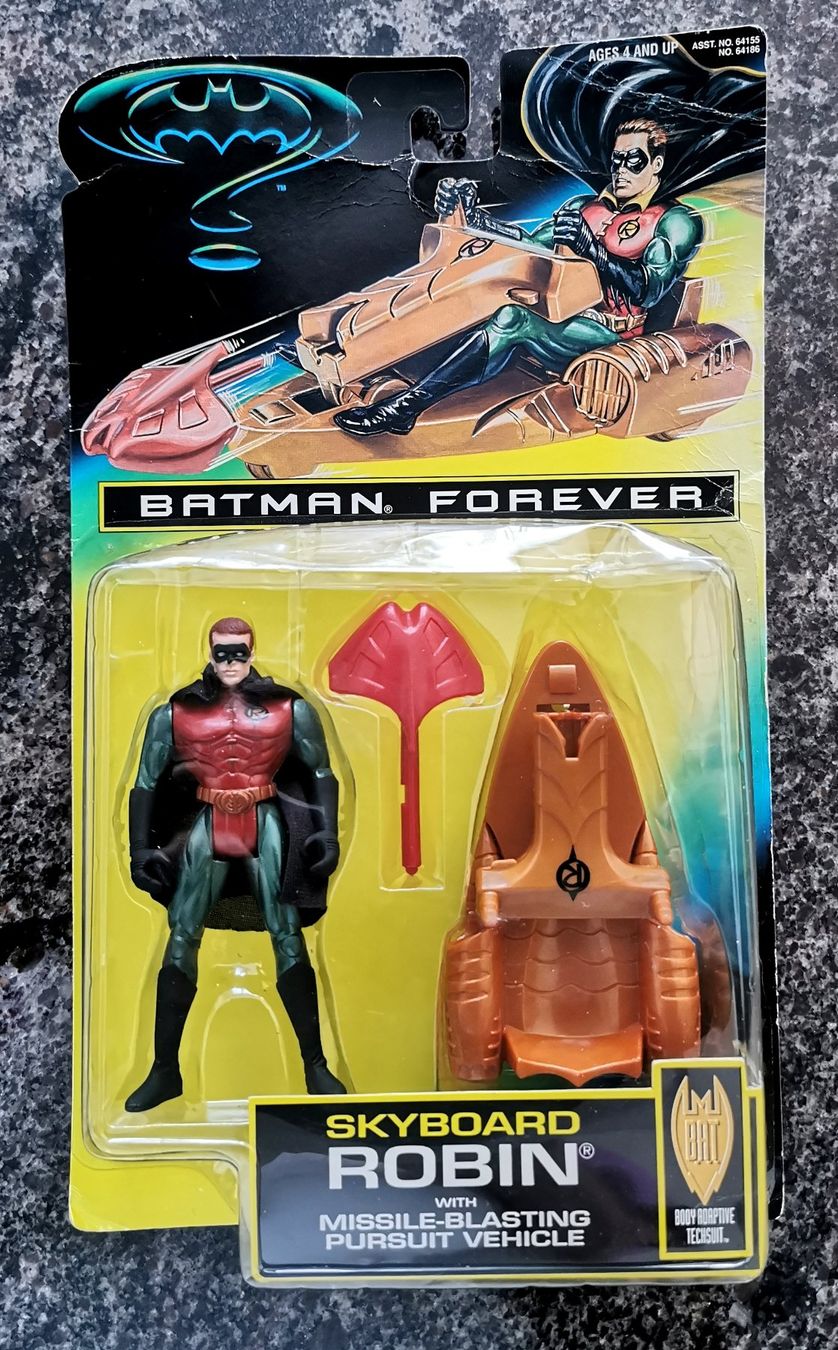 Statuette: Robin Skyboard 1995 Action Figur Batman Forever Vintage – Nuovo e nell'imballaggio originale da Rorschach venduto da Actionvintage789