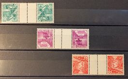1936 Zwischensteg S47y S48y S49Ay kompletter Satz glattes P.