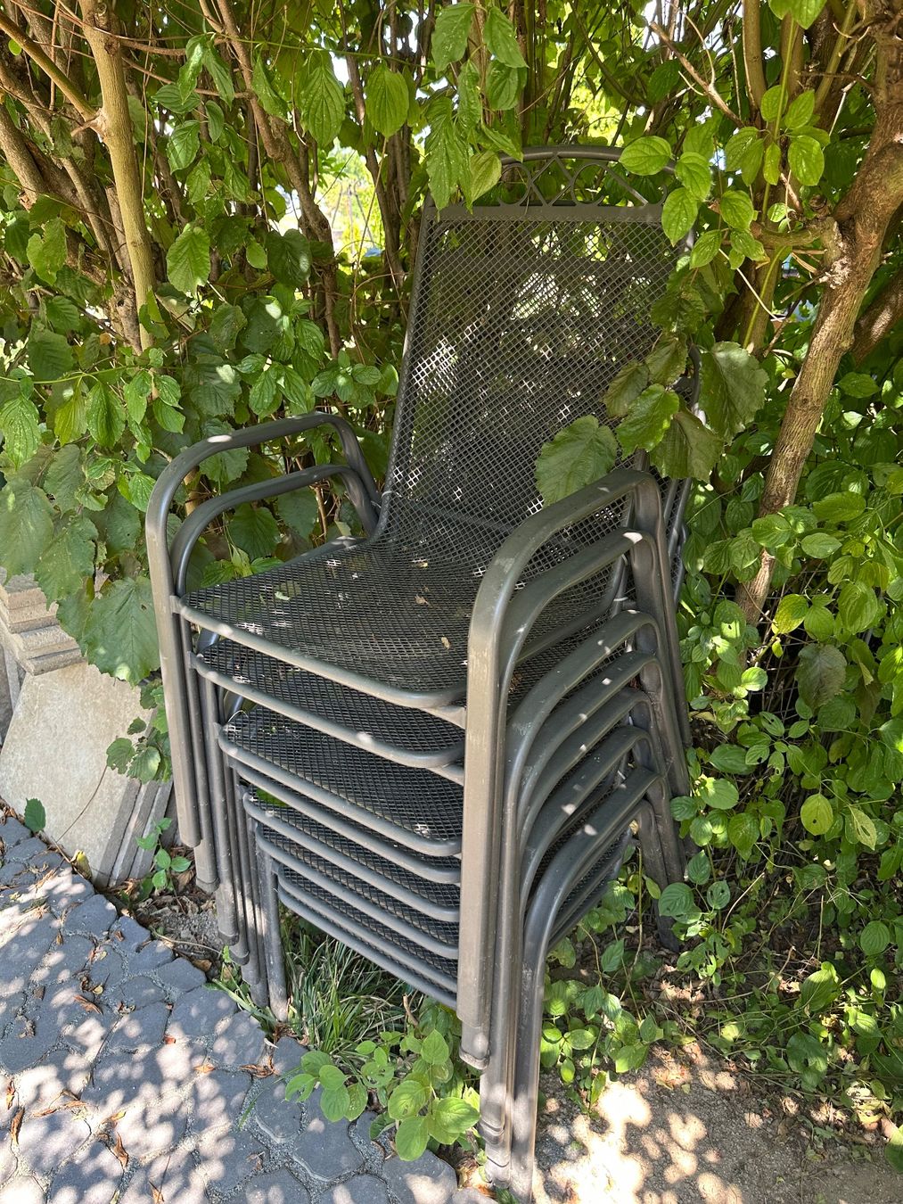 Chaises: 8 gebrauchte Gartenstühle mit Polstern – D'occasion à Richterswil par MarkusSchweiker 1