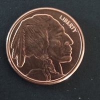 USA 1 Oz .999 Copper, Indian Head - Buffalo