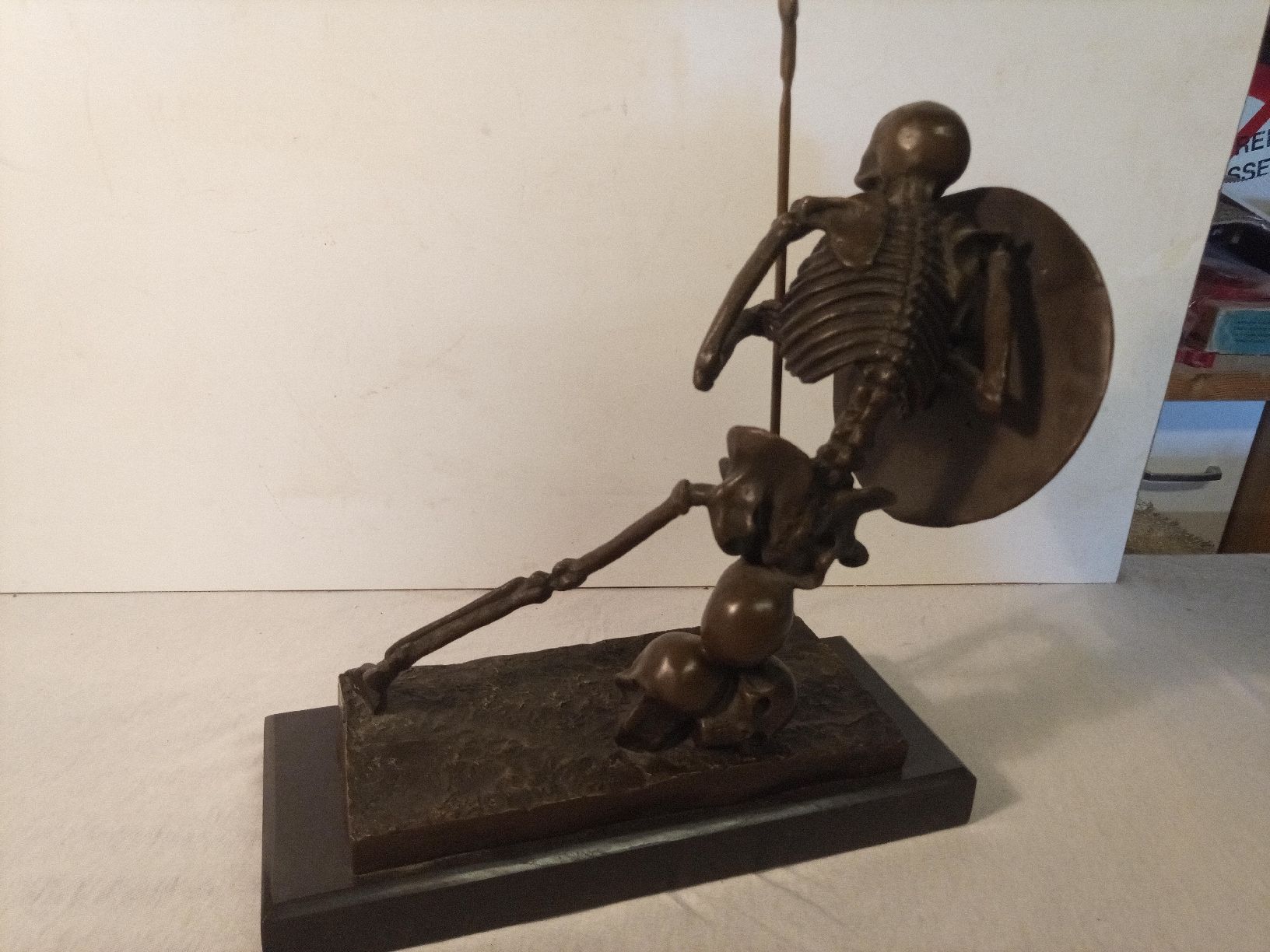 Sculture & Statue: Bronzeskulptur  "der Krieger" oder "Mement Mori" auf Sockel – Usato da basel venduto da markusb07 5