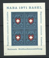 1971, Nationale Briefmarkenausstellung Basel (NABA) Nr.8 **
