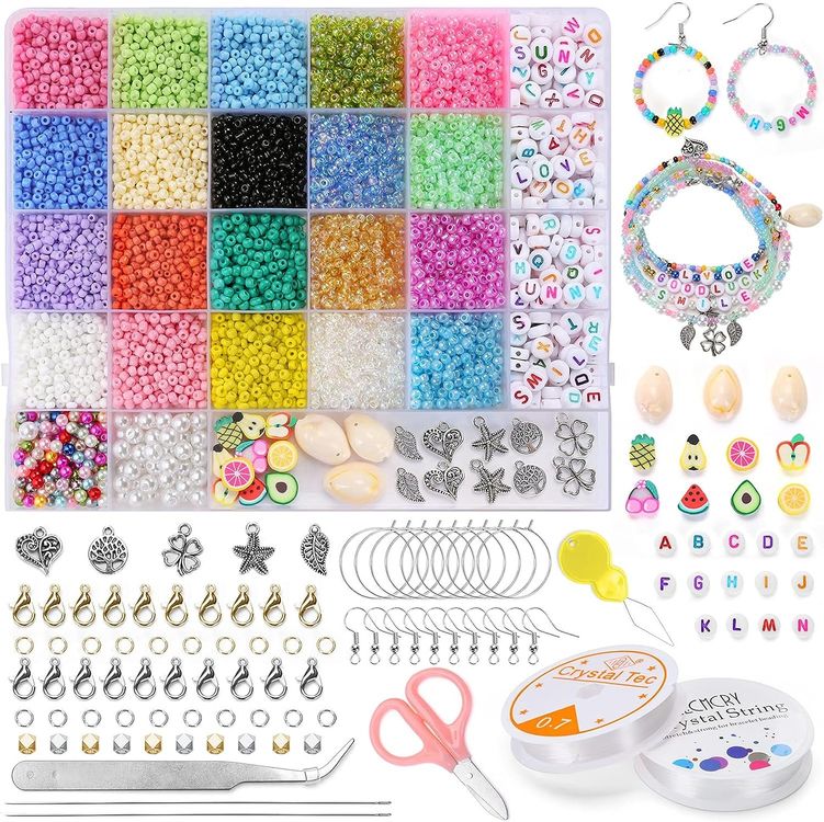 Baker Ross Perlen & Pompons Zum Auffädeln – 100 Stück In Pastellfarben, Ø 20 Mm, Für Bastelarbeiten, Schmuck & Schlüsselanhänger