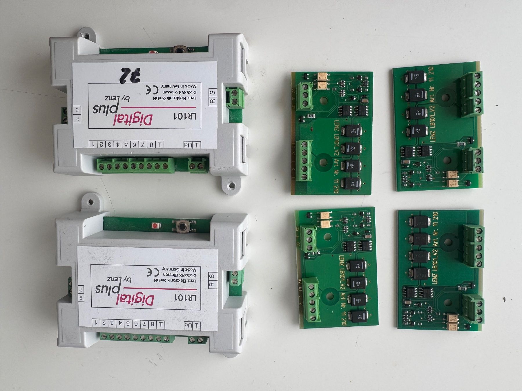 Lenz Modellini di ferrovie: 2 x Rückmeldebausteine Digital Lenz LR101 – Usato da Schötz venduto da Scheppi
