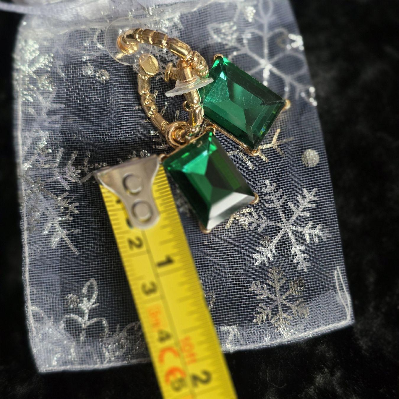 Ohrringe & -stecker: Smaragd Ohrringe, goldfarben, Statement-Schmuck, Neu! – Neu (gemäss Beschreibung) aus Rheinsulz von Gilea 5