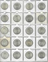 4 xFr.5.-1950u.E.Qualität unzirkuliert/Ag 0.835/15gr/M-Fotos