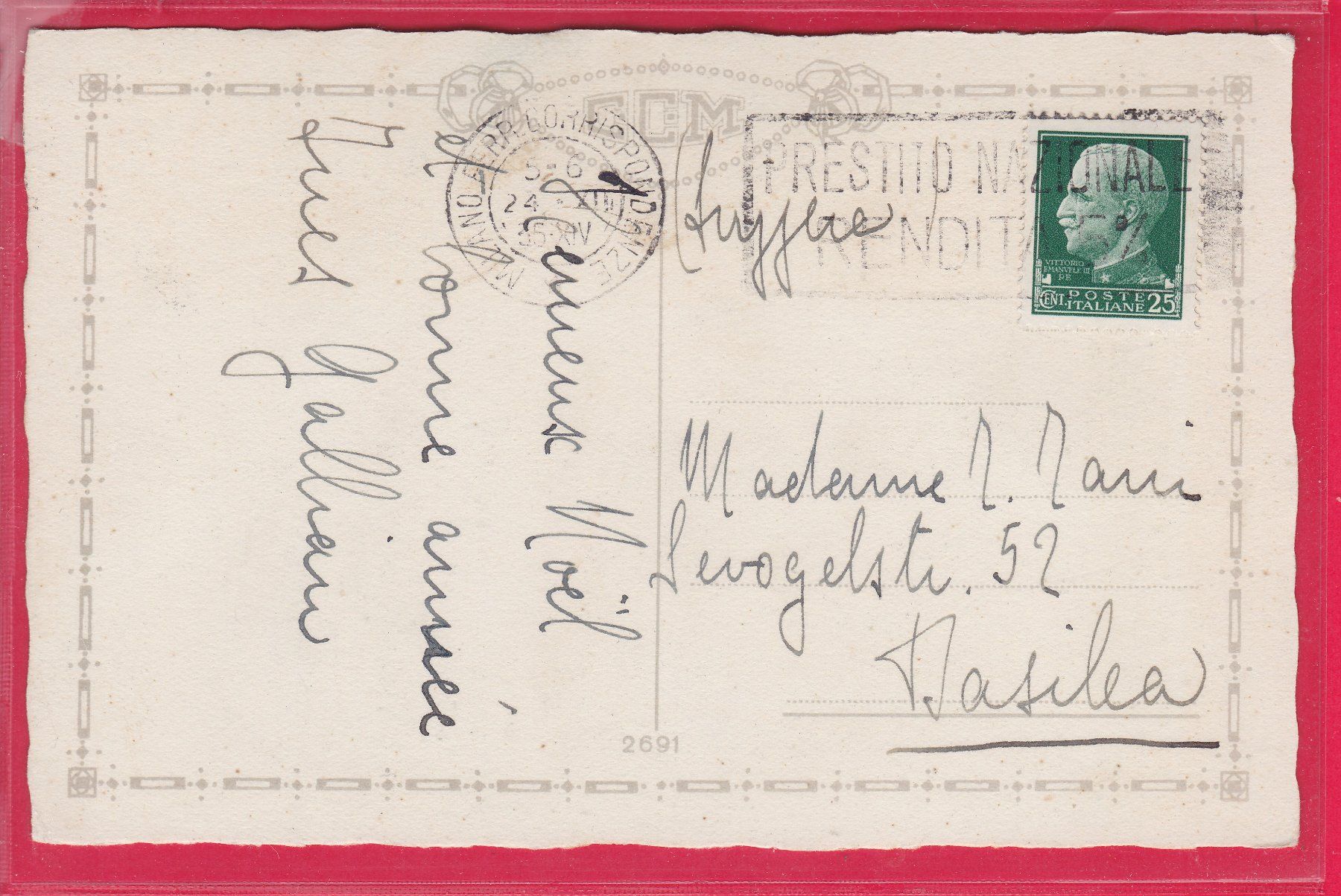 Cartes postales: BUON NATALE, 24.12.1935 – D'occasion à Oberrieden par Gebirgsstelze 1