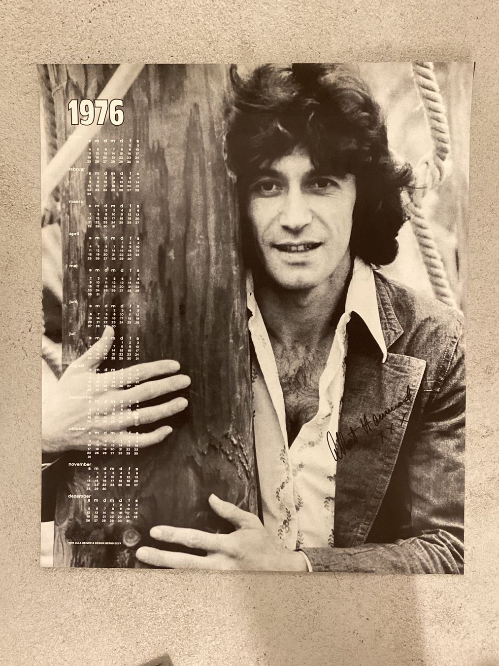 Poster & Bilder: Promoplakat Albert Hammond – Gebraucht aus Gutenswil von Hamzian