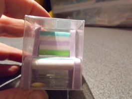 Radiergummi Stuhl, lila, gestreift