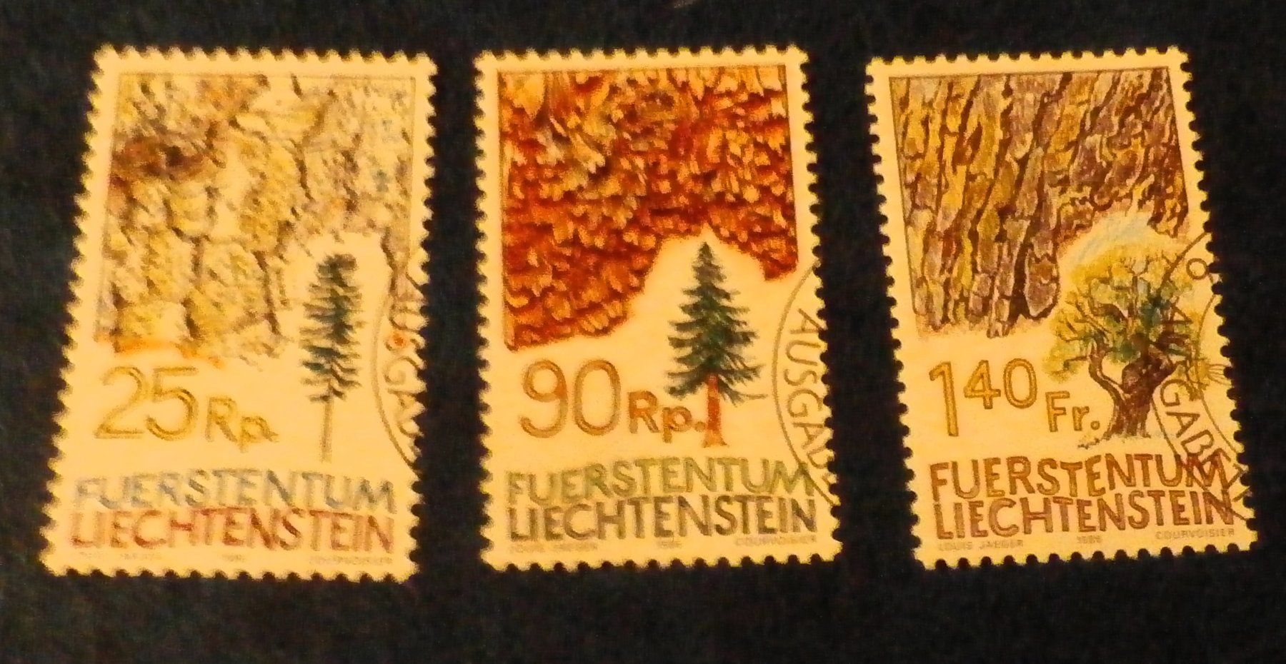 Tutti i francobolli: FL 1986 Baumrinden ET – Usato da Kehrsatz venduto da Bernherb2