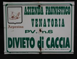 Cartello Divieto di Caccia - Vintage da collezione!