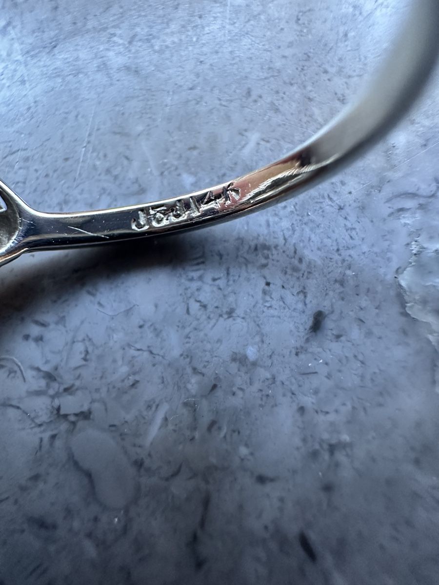 Anelli: Perlenring mit Diamant 14k Weissgold – Usato da Baden venduto da Marytumby 4