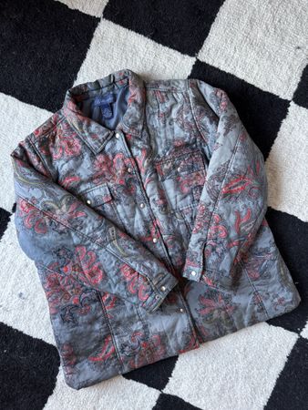 Vintage Silk Blend Paisley Jacket