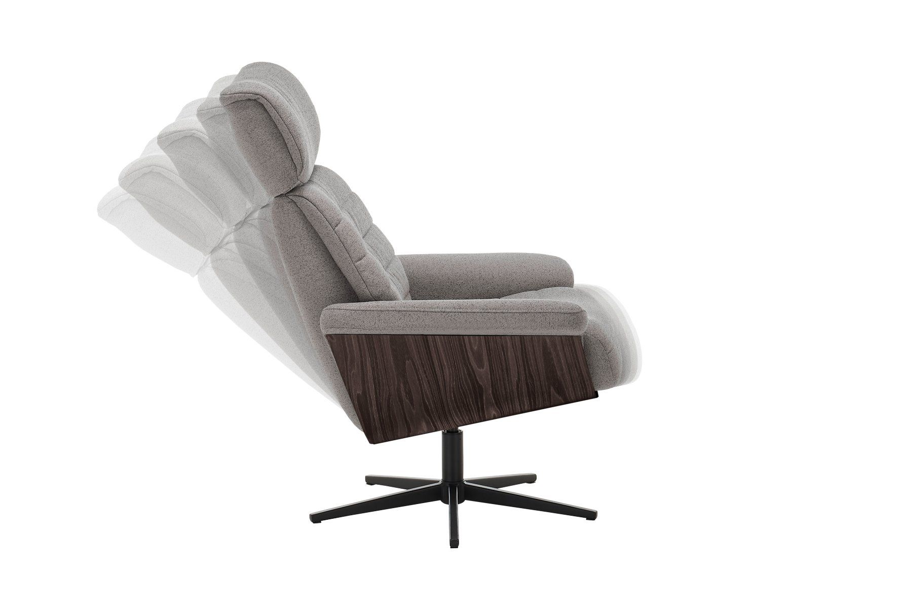 Poltrone: Relax Sessel ULLA Stoff grau inkl. Hocker – Nuovo (secondo la descrizione) da Unterentfelden venduto da moebelrufli 2