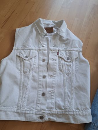 Levi's Jeansweste, weiss, Gr. L - Top Zustand für den Som...