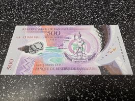 Banknote 500 Vatu Vanuatu Reserve Bank neuwertig