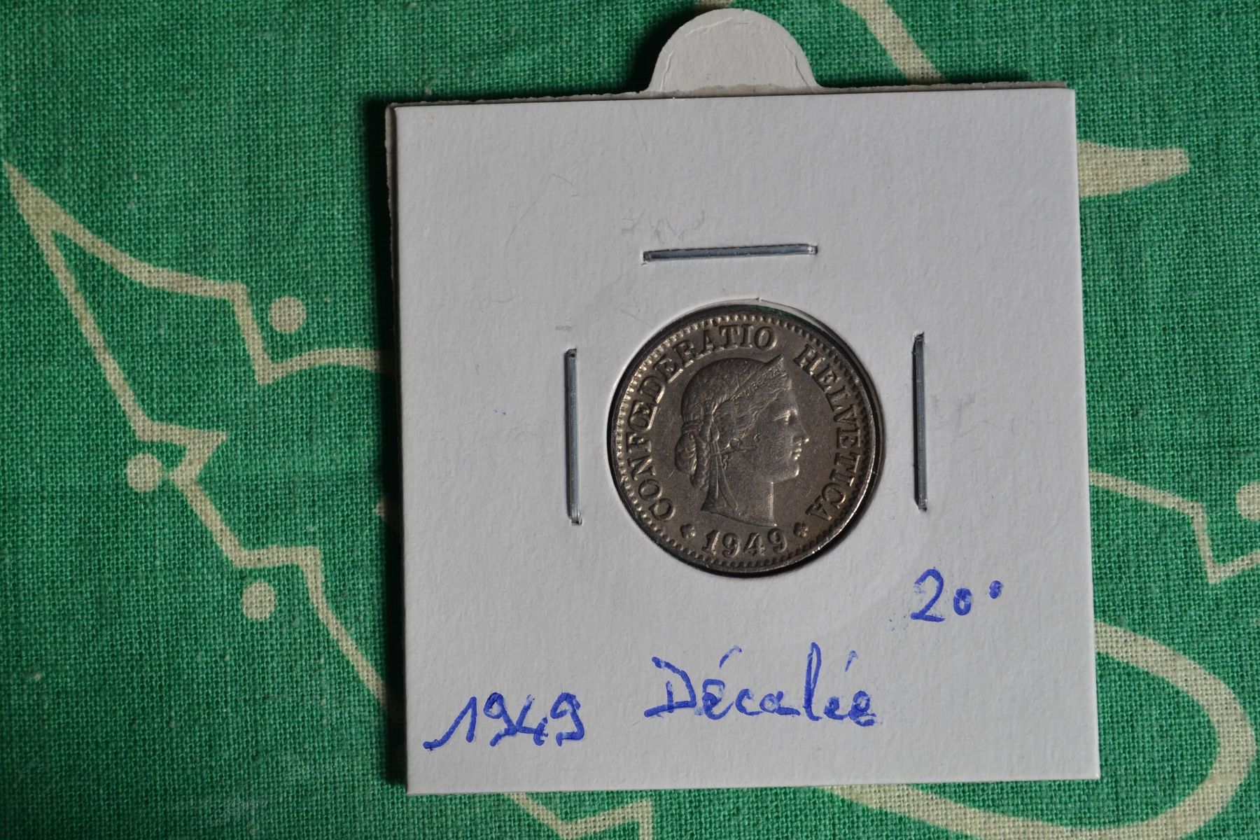Toutes les monnaies: 10 Centimes 1949 Décalée 20° – D'occasion à Renens VD par Doidefee 1