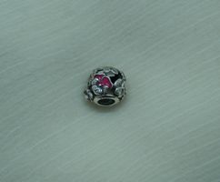 Charm "Rosa Blumenkugel" zu Pandora Silber 925