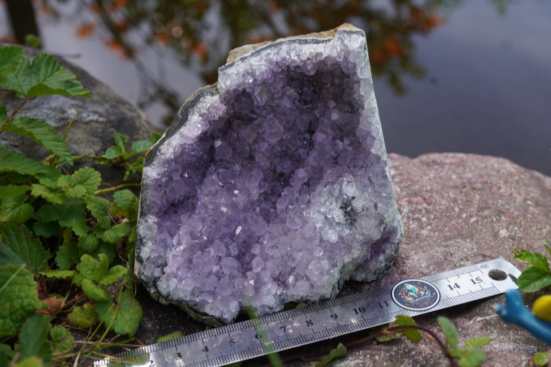 Minerali & Pietre curative: Amethyst Drusen Stück  ca 9cm x 10cm    no1 – Nuovo e nell'imballaggio originale da Eschenbach SG venduto da topstone 2