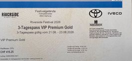 3-Tagespass VIP Gold Riverside Festival 2026 in Aarburg