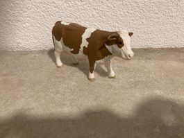 Schleich Kuh, braun/weiss gefleckt