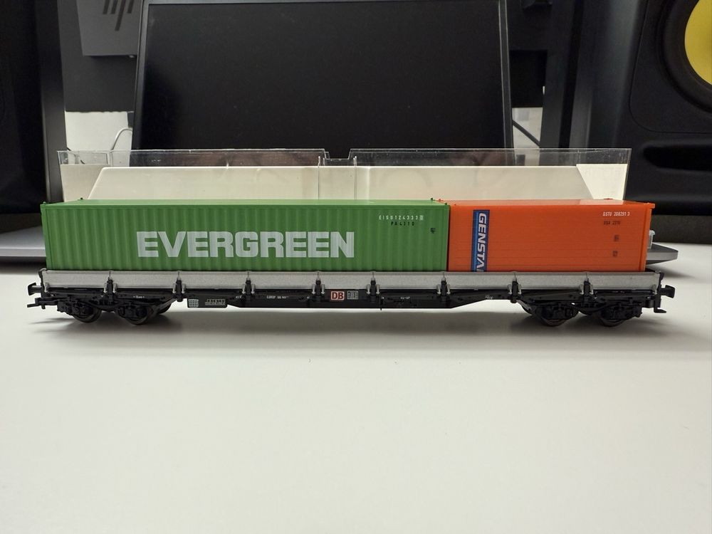 Fleischmann DB 4achs Rungenwagen Evergreen / DC HO (Gebraucht) in ...