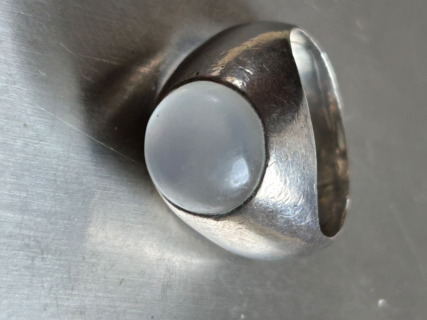 Ringe: Vintage Silber Ring mit Mondstein (Grösse 62) – Gebraucht aus Laufen von belleskulptur 7