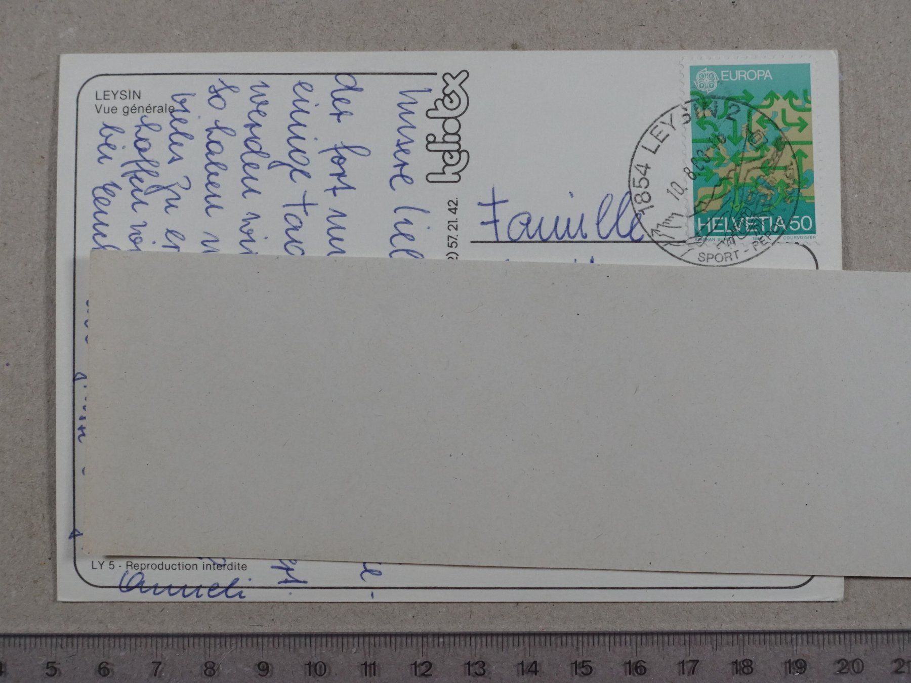 Cartoline postali: Leysin, vue générale, 1988 – Usato da Lenzburg venduto da fh1 1