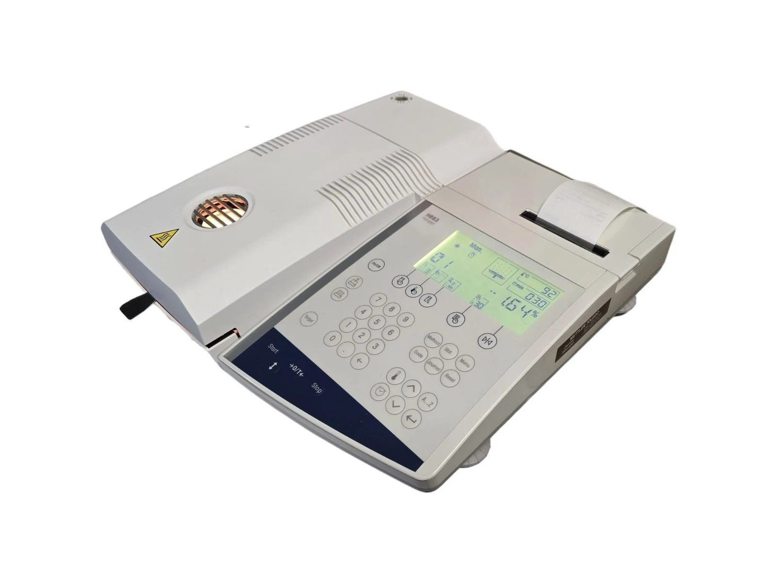 Mettler Toledo Misurare: Mettler Toledo HR83 Halogen Moisture Analyzer mit Printer – Usato da Wittinsburg venduto da Steierliq 3