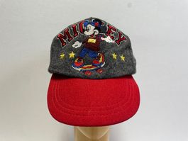 Vintage 90s Wolle Kappe Mickey Skateboard Disney Gr Xs/Kids