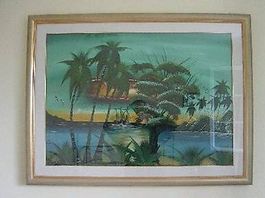 Tableaux Bateau Palmiers grande taille acheté 540.- vendu 99