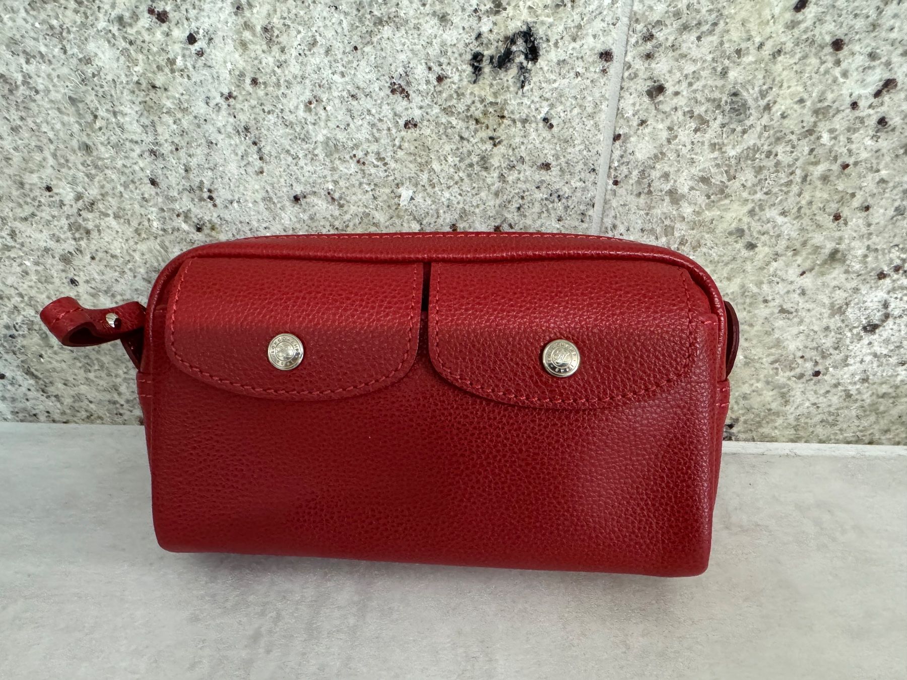 Longchamp Borse da donna: Longchamp Leder Pochette rot – Usato da Geroldswil venduto da Jeremy11