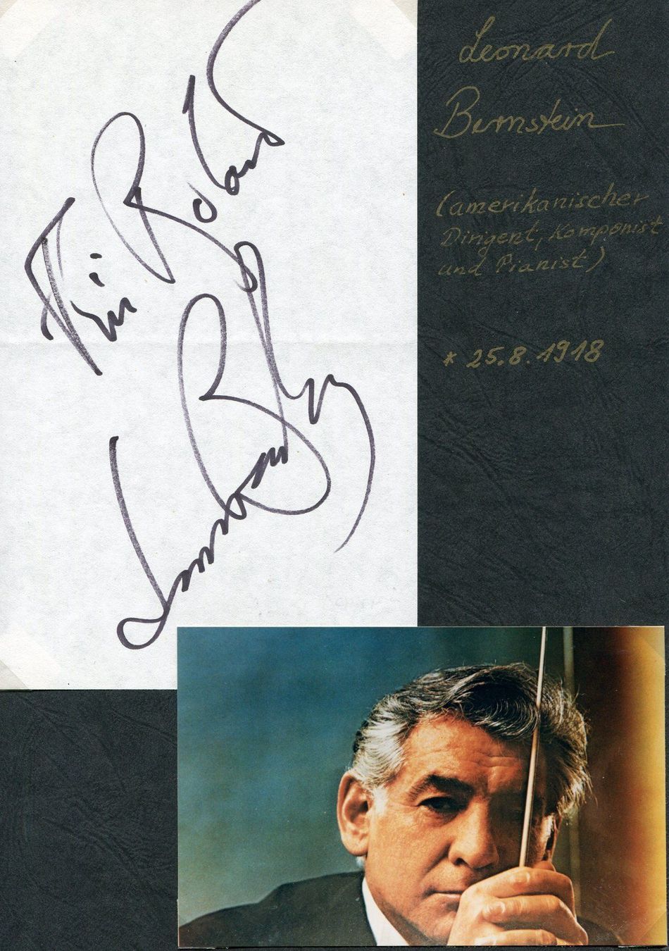 Autographes: Leonard Bernstein   -   Komponist, Dirigent und Pianist – D'occasion à Röthenbach i. E. par Heureka5