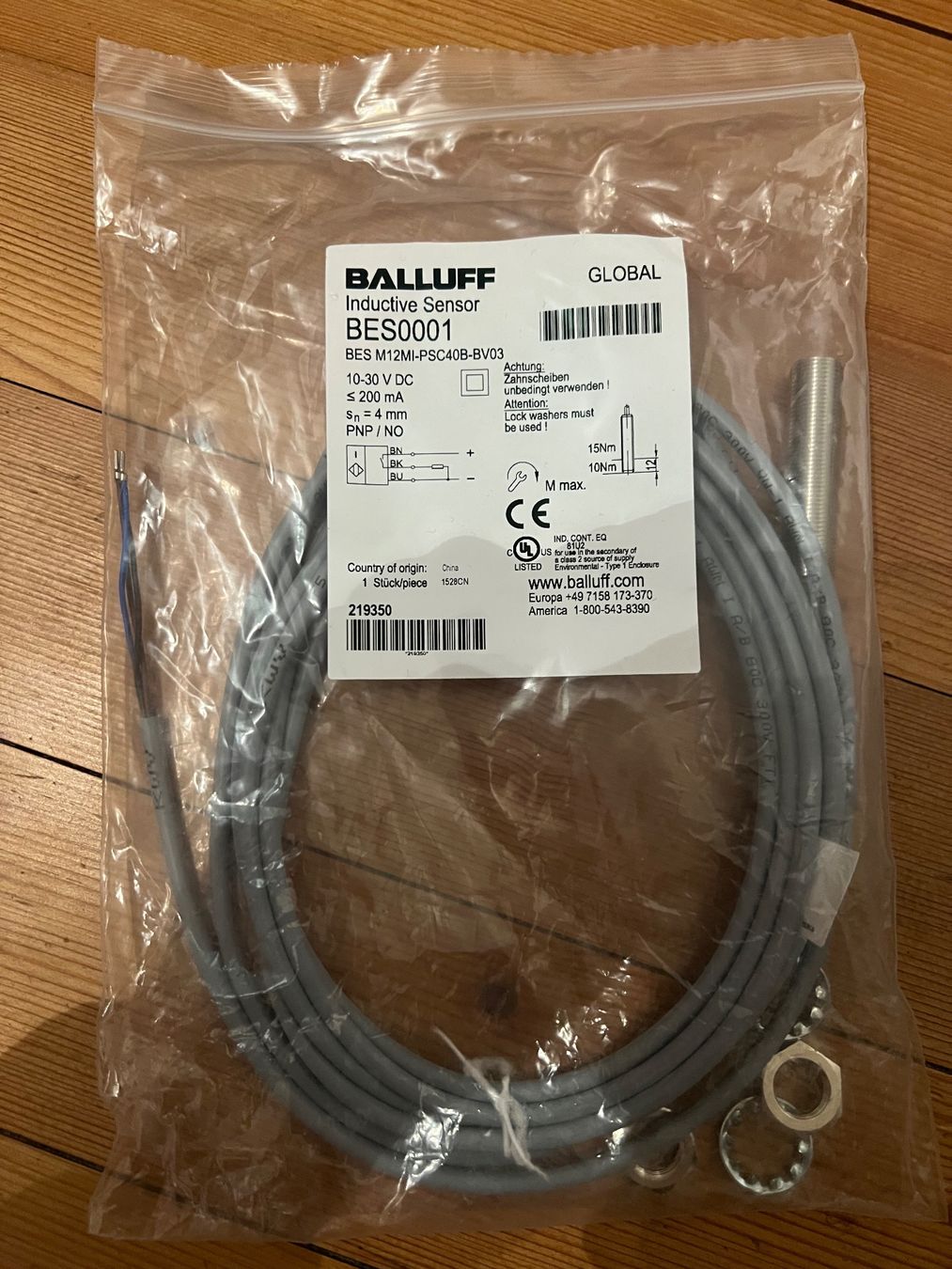 Elektronikbauteile: Balluff Induktiver Sensor BES0001 M12x1 PNP – Neu und originalverpackt aus Steffisburg von FlorianJohner 3