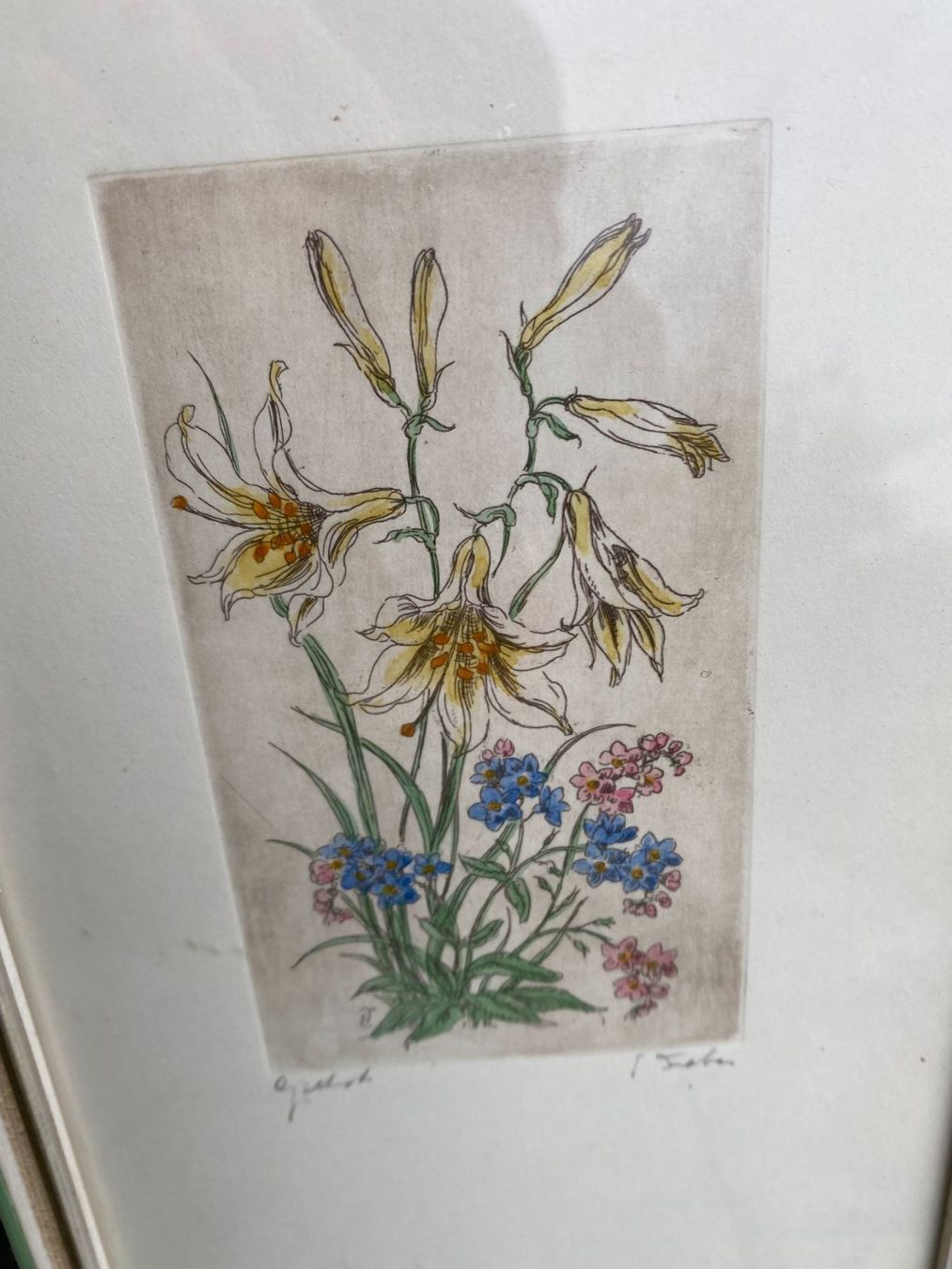 Poster & Bilder: Handgemachte Blumenbilder, 1962 – Gebraucht aus Unterengstringen von Dale2