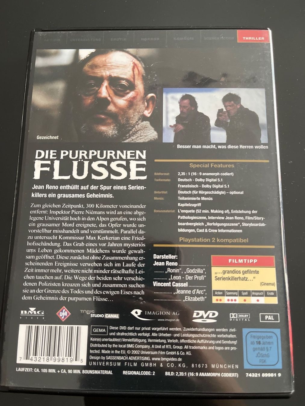 Tutti i DVDs: DVD // Die Purpurnen Flüsse – Usato da Schönenwerd venduto da d.chiara 1