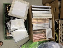 Fotorahmen 10x15cm und 20x25cm silber/rosa Holz NEU