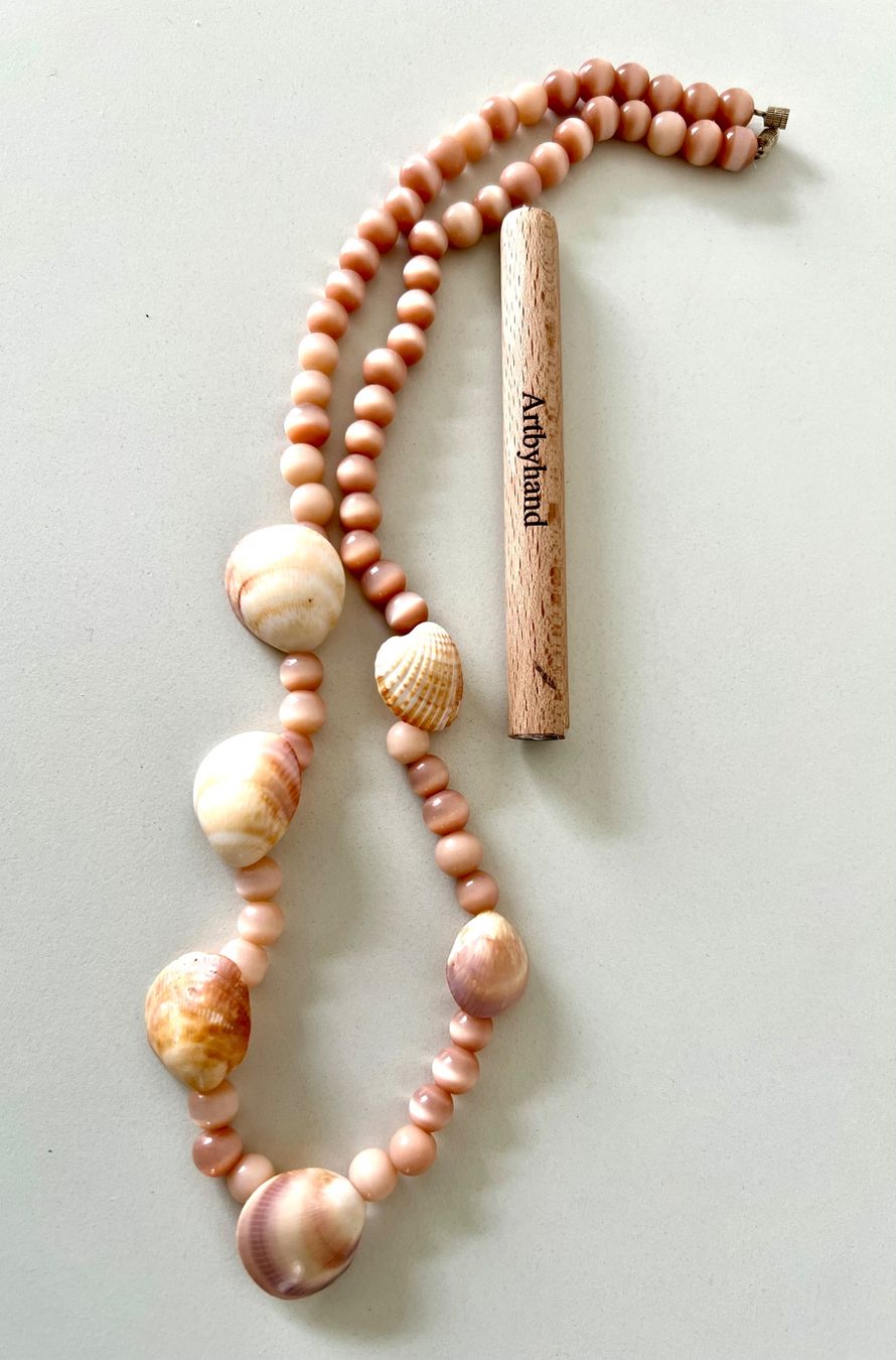 Catenine: Handgefertigte Longkette Katzenaugen & echte Muscheln – Usato da Ruswil venduto da artbyhand 9