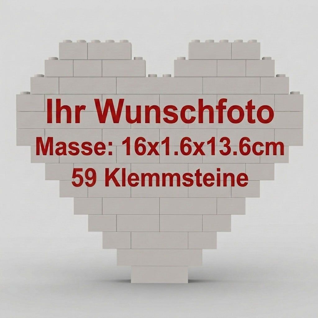 Tutte le decorazioni: Personalisierte Foto-Klemmbausteine Herz oder Rechteck – Nuovo e nell'imballaggio originale da Langenthal venduto da onl_d7l7 4