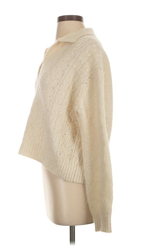 Samsøe Samsøe Maglioni & Felpe: Samsoe Samsoe alpaca wool cable knit polo collar sweater S – Usato da Geneve venduto da readycat 3