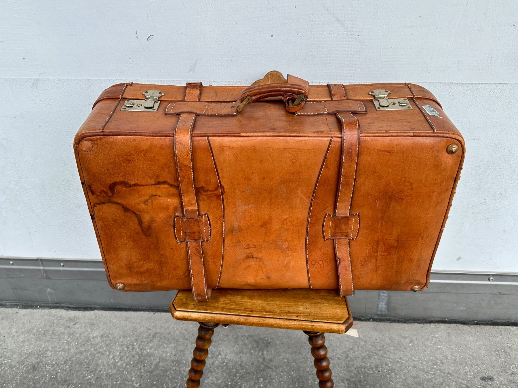 Valigie: Vintage Alter Leder Koffer – Usato da Aarburg venduto da Yula24 2