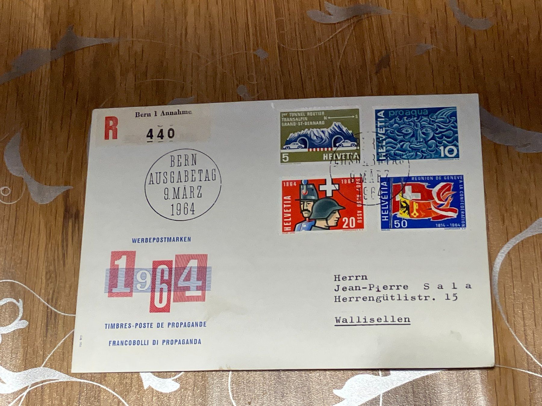 Tutti i francobolli: CH FDC  Einschreiben 1964 – Usato da Koblenz venduto da Markenhimmel